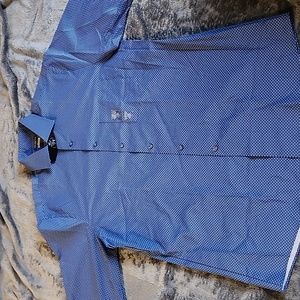 Van Heusen blue with design medium buttonup